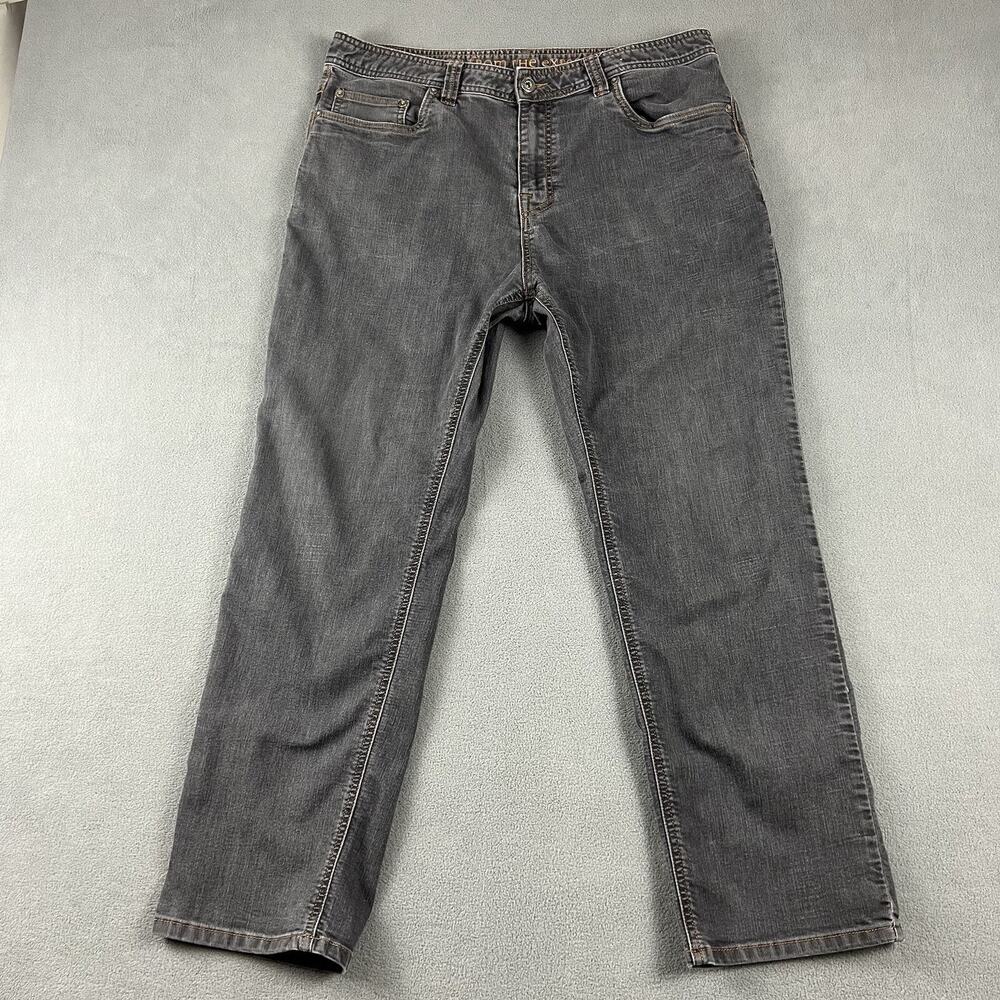 Prana Pants Mens 36X30 Gray Bridger Straight Leg Stretch Denim Casual Pockets